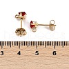 Ion Plating(IP) 304 Stainless Steel Cubic Zirconia Stud Earring Findings STAS-P373-06A-4