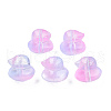 Transparent Spray Painted Glass Beads GLAA-N035-023-G03-1