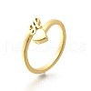Brass Cuff Rings for Women RJEW-U044-H-4