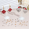 Beebeecraft 100Pcs 2 Style 304 Stainless Steel Ball Post Stud Earring Findings STAS-BBC0004-74-4