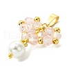 Shell Pearl Beads Glass Pendants PALLOY-MZ00432-01-3
