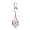 2Pcs 2 Colors Brass Bar Link Chains Pouch Stone Pendant Decorations HJEW-JM02036-6