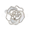 Flower Brass Shell Cuff Ring Settings KK-K297-01P-2