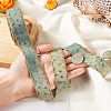 5 Yards Polyester 3D Star Gold Stamping Ribbon OCOR-TAC0023-14A-15