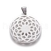 Non-Tarnish 304 Stainless Steel Pendants STAS-F219-03P-2