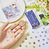 SUNNYCLUE 180Pcs 6 Colors Transparent Spray Painted Glass Beads GLAA-SC0002-47-3