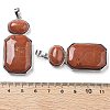 Natural Red Jasper Human Body Shaped Pendants G-P552-03P-08-3