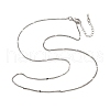 Brass Curb Chains Necklaces for Women NJEW-D302-18P-4