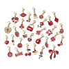 Valentine's Day Alloy Enamel Pendant Decorations HJEW-JM02938-03-1