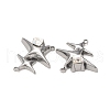 Alloy Glass Pendants PALLOY-P291-14B-02-3