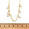 Brass Rolo & Flat Sequin Chains Necklaces for Women NJEW-D302-56-4