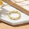 Rectangle Clear Cubic Zirconia Finger Rings RJEW-G337-13G-2
