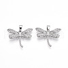 Brass Micro Pave Cubic Zirconia Pendants KK-N257-29P-1