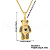 Cute Cartoon Brass Cubic Zirconia Bear Pendant Necklaces TE6912-3-1