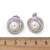 Brass Stud Earrings EJEW-R016-18P-3