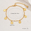 Simple and Fashionable Brass Round Coin Tassel Anklets for Women RB4557-3