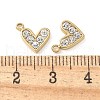 304 Stainless Steel with Rhinestone Charms STAS-Q345-37G-3