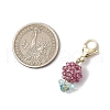Flower Glass Seed Beads Beaded Pendant Decorations HJEW-MZ00196-4