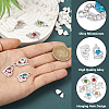 6Pcs 6 Colors Alloy Rhinestone Pendants FIND-TA0003-05-11