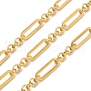 10M Ion Plating(IP) 304 Stainless Steel Oval & Round Ring Link Chains CHS-G034-03G-1