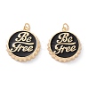 Brass Enamel Pendants KK-A152-01G-E-1