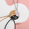 3Pcs Star & Moon & Sun Friendship Alloy Enamel Pendant Necklaces FS-WG4D9F6-01-2
