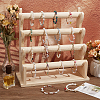 4-Tier Assembled Wood Bracelets/Bangles Display Riser Stands BDIS-WH0008-15-5