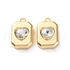 Rack Plating Alloy Rhineston Pendants FIND-M038-01G-1