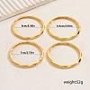 4Pcs Luxury Geometric Wave Zinc Alloy Bangles for Women's Daily Wear TW4371-1-5