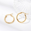 PVD Vacuum Plating 201 Stainless Steel Hoop Earrings with 304 Stainless Steel Pins for Women EJEW-D279-12G-05-1