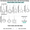 SUNNYCLUE DIY Blank Dome Geometry Earring Making Kit DIY-SC0021-80-2