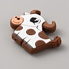 Cow Silicone Beads SIL-WH0010-17D-2