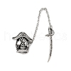 316 Surgical Stainless Steel Micro Pave Cubic Zirconia  Pendants STAS-D304-16AS-1