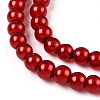 Baking Painted Pearlized Glass Pearl Round Bead Strands HY-Q003-4mm-74-3