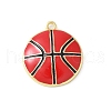 Brass Enamel Pendants KK-K399-12G-03-1
