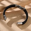 Braided Microfiber Leather Cord Bracelets for Men BJEW-Z081-05P-3