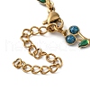 304 Stainless Steel Glitter Cherry Link Bracelets for Women BJEW-C076-02B-01-3