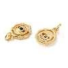 Rack Plating Brass Cubic Zirconia Pendants KK-K349-15G-2