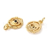 Rack Plating Brass Cubic Zirconia Pendants KK-K349-15G-2