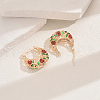 Geometric Retro Casual Brass Hoop Earrings for Women CS1444-1-2
