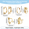 SUNNYCLUE 30Pcs 3 Styles 304 Stainless Steel Clip-on Earring Converters Findings STAS-SC0006-80-2