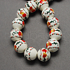 Handmade Printed Porcelain Beads PORC-Q199-8mm-14-1