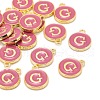 Golden Plated Alloy Enamel Charms X-ENAM-S118-08G-4