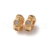 Brass Micro Pave Clear Cubic Zirconia Beads KK-Z112-29G-1