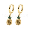 Brass Cubic Zirconia Hoop Earrings EJEW-Q015-02G-A-2
