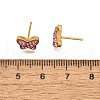 12 Pairs 304 Stainless Steel Rhinestone Stud Earrings EJEW-B135-01G-02-5
