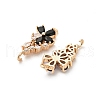Glass Connector Charms KK-M314-20KCG-2