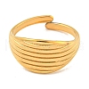 Ion Plating(IP) 304 Stainless Steel Wide Cuff Finger Rings for Women RJEW-P114-10G-2