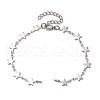 304 Stainless Steel Star Link Chain Bracelet Makings for Women AJEW-TA00028-1