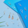 10 Pair 2 Color Brass Leverback Earring Findings EJEW-AB00046-4